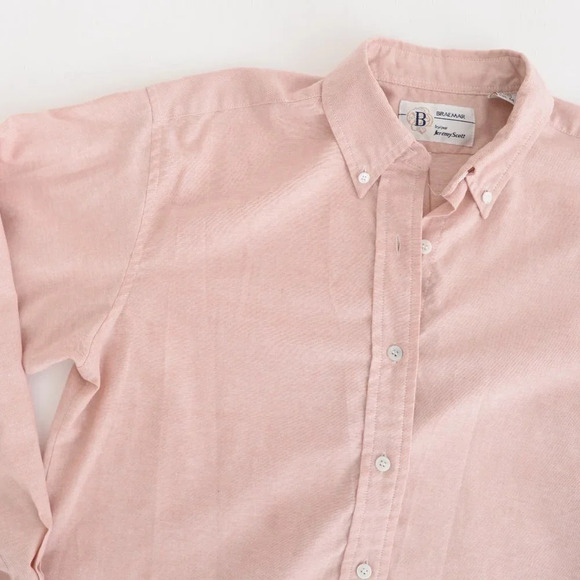Vintage Bremare Pink Long Sleeve 70% Cotton  Button Up Shirt Size Medium - Picture 11 of 12